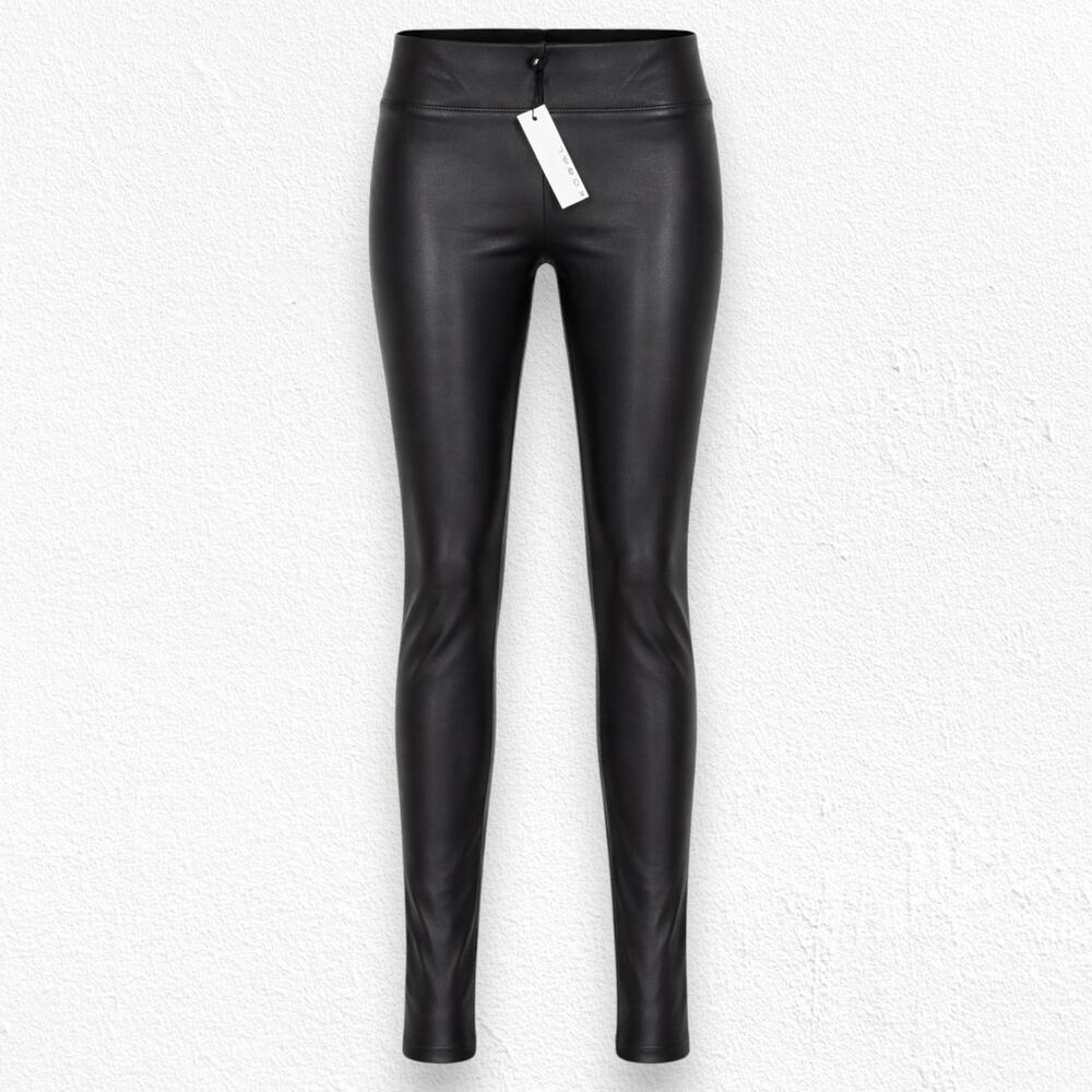 Koral Lustrous High Rise Black Liquid Coated Leggings XS NWT Faux Leather